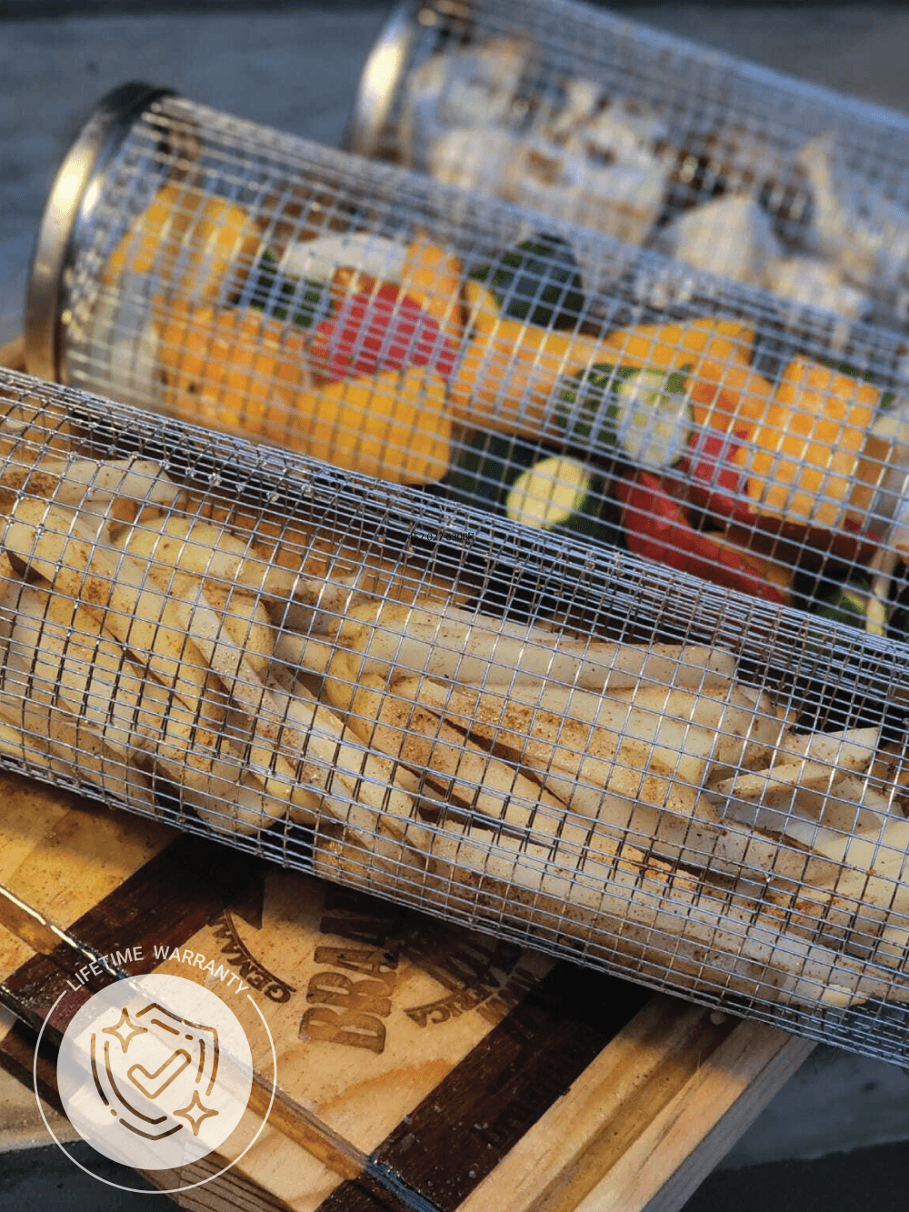 BRAAIPLANK™ ROLLING BRAAI BASKET