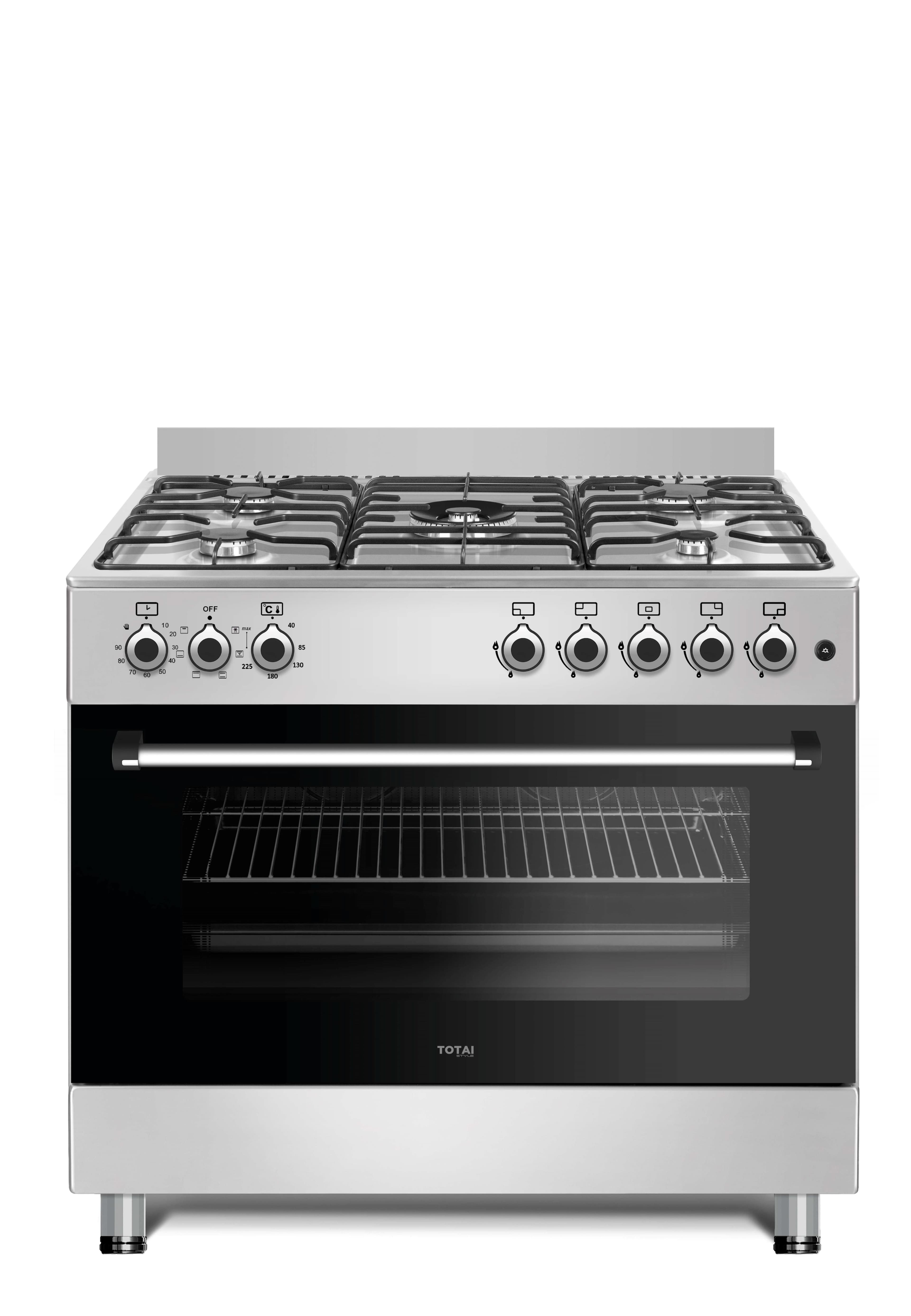 TOTAI STYLE 90CM 5 BURNER GAS STOVE WITH ELECTRIC OVEN