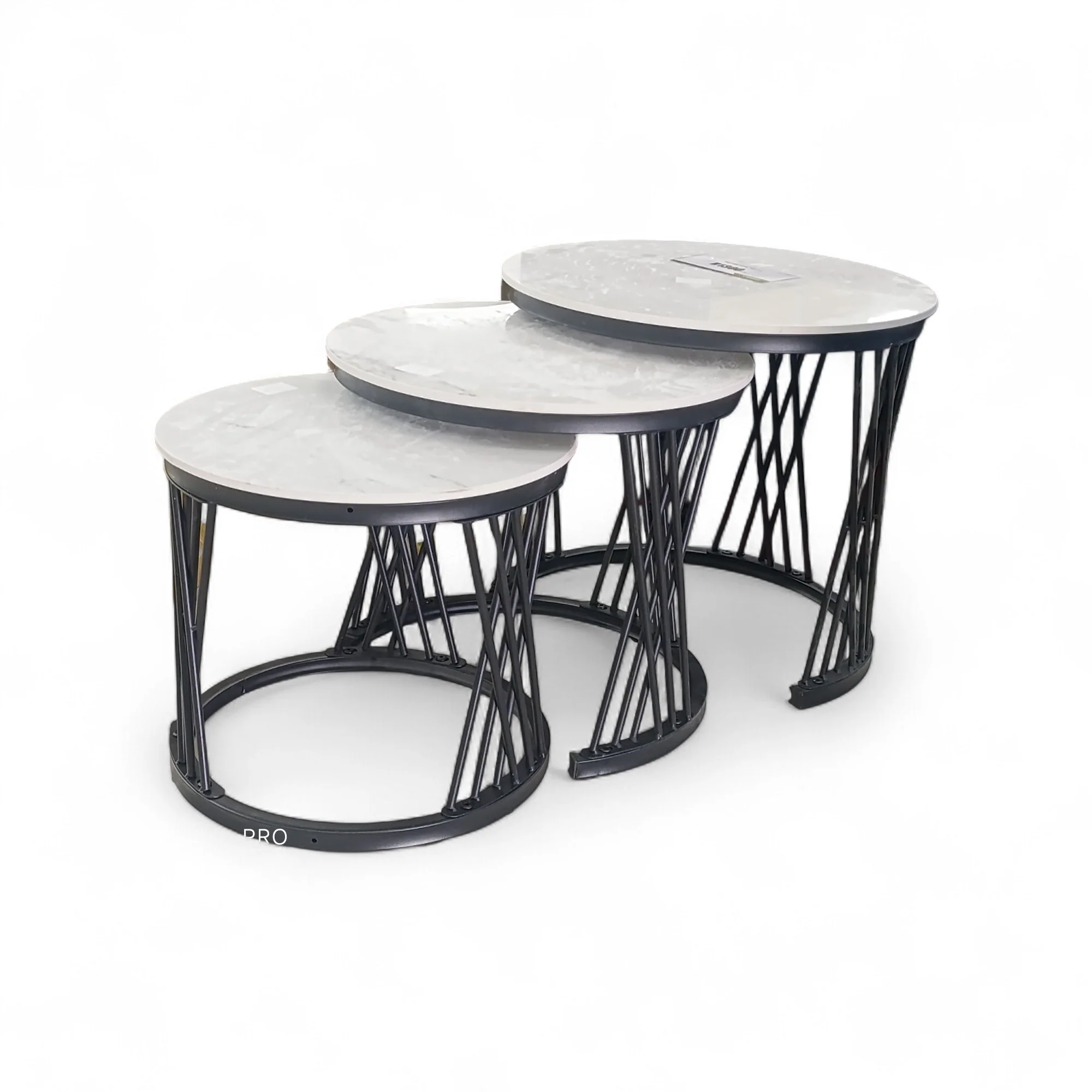 Exotic Designs 3 Piece Coffee Table Black