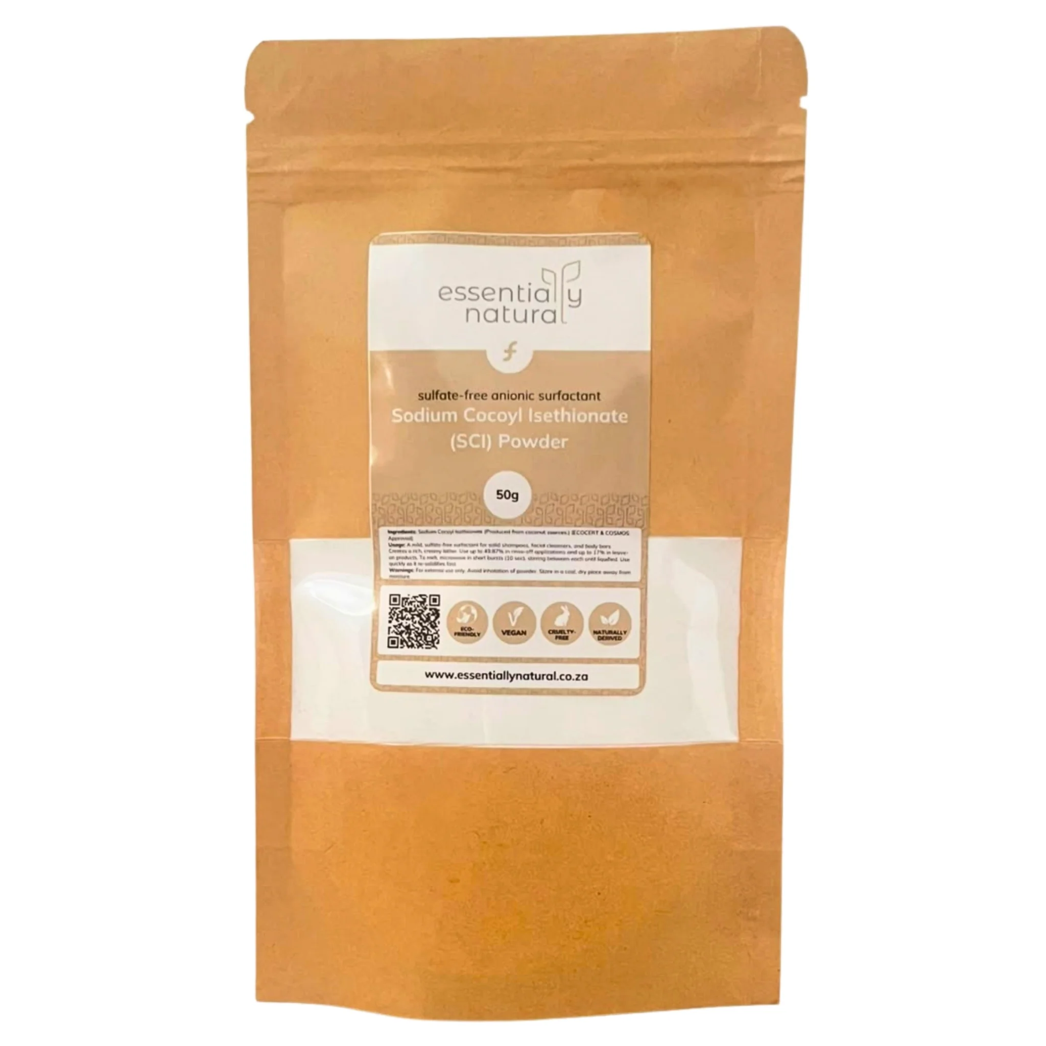 Sodium Cocoyl Isethionate Powder (Sulfate-Free) - Essentially Natural