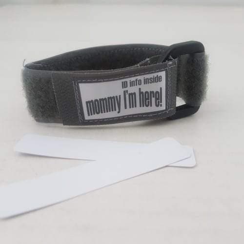 Grey Kids ID Wristband – Keep Your Child Safe and Easily Identifiable