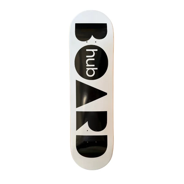 Boardhub - Shop 8.25" Deck (White/Black)