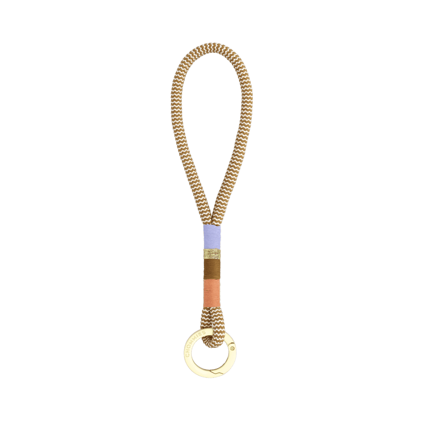 Sports Keyring | Summer on Beige Chevron