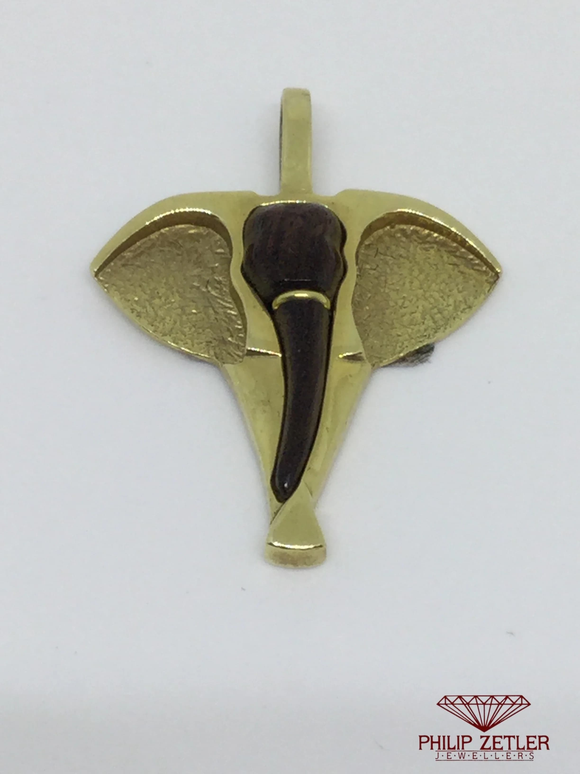 14  ct Elephant Head Pendant