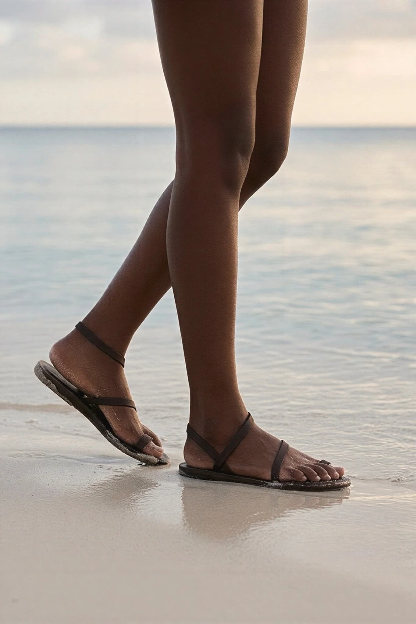 Brown 3 Strap Sandals