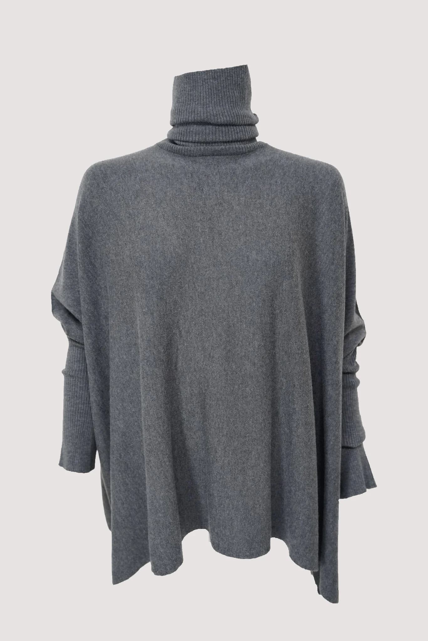 Charcoal Short Poncho