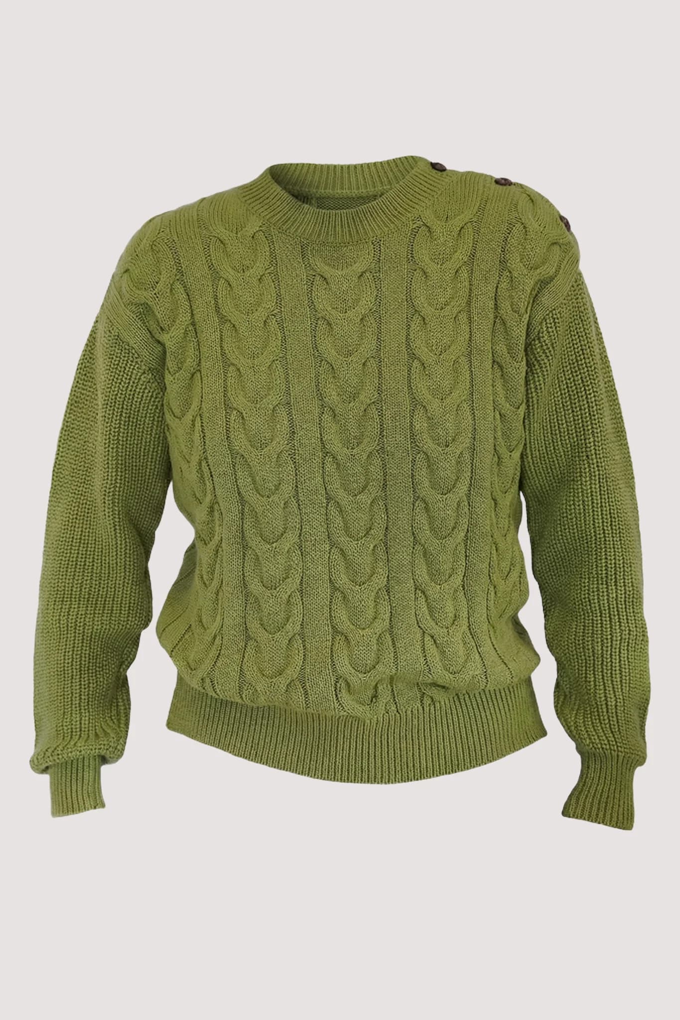 Green Cable Pullover