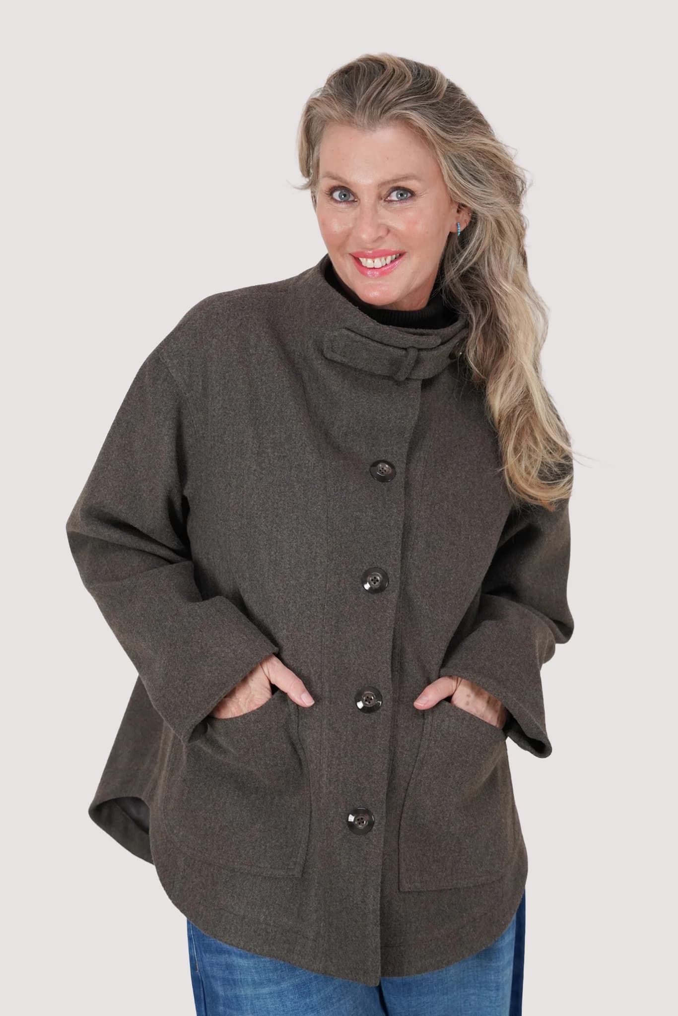 Melton Funnel Neck Jacket