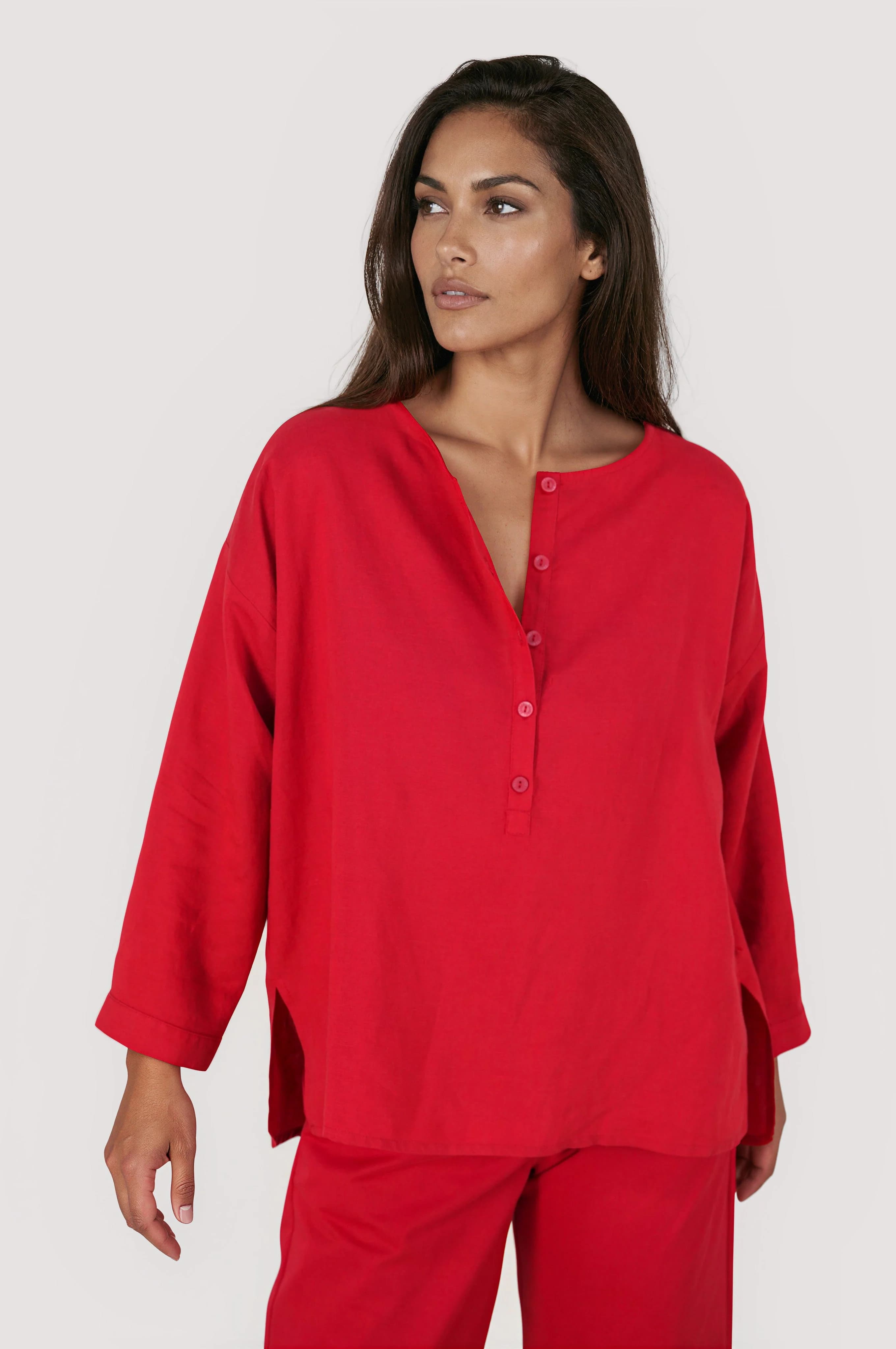 Red Kaftan Top