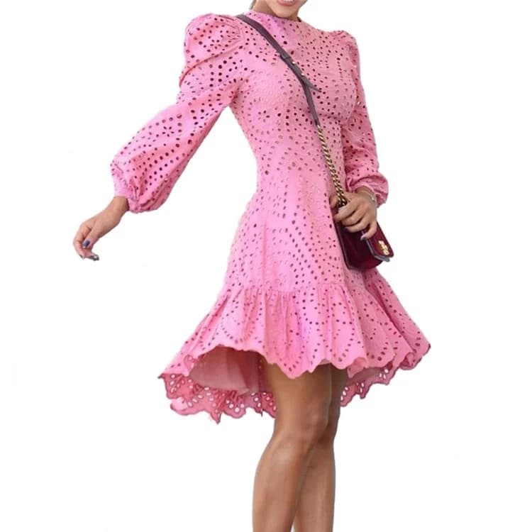 Hollow Out Ruffle Dress