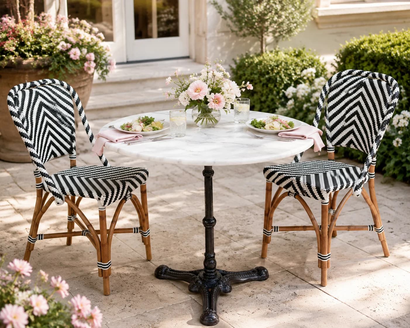 80cm WHITE ROUND MARBLE TABLE