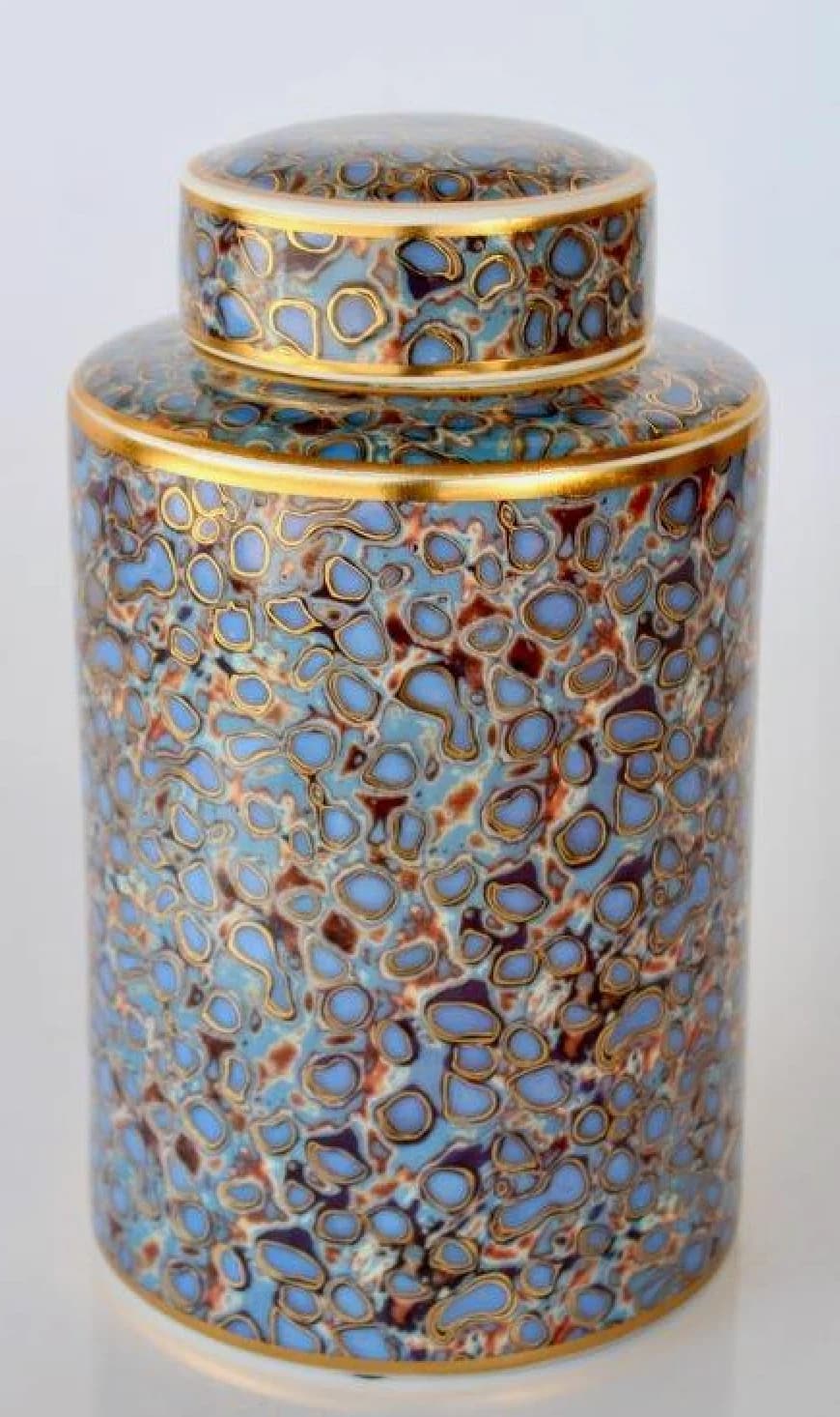 Gold & Blue Multicoloured Jar