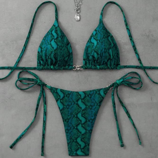 Snake Skin Bikini Set (Thong)