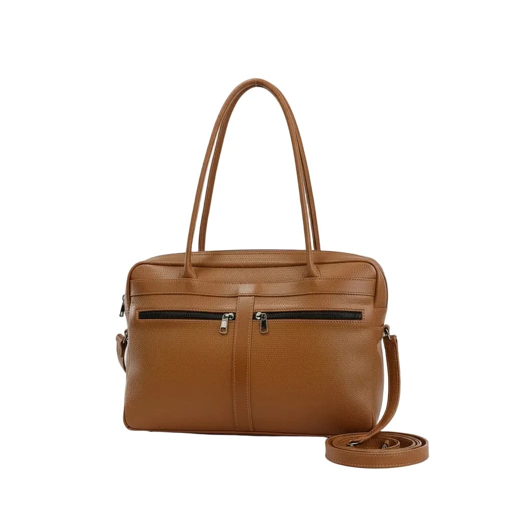 SlimHide Leather Laptop Bag with Handle