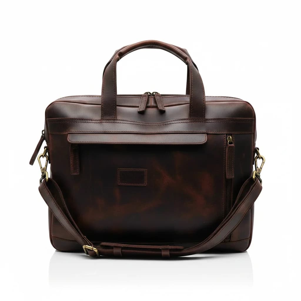 Java Journey Leather Laptop Bag
