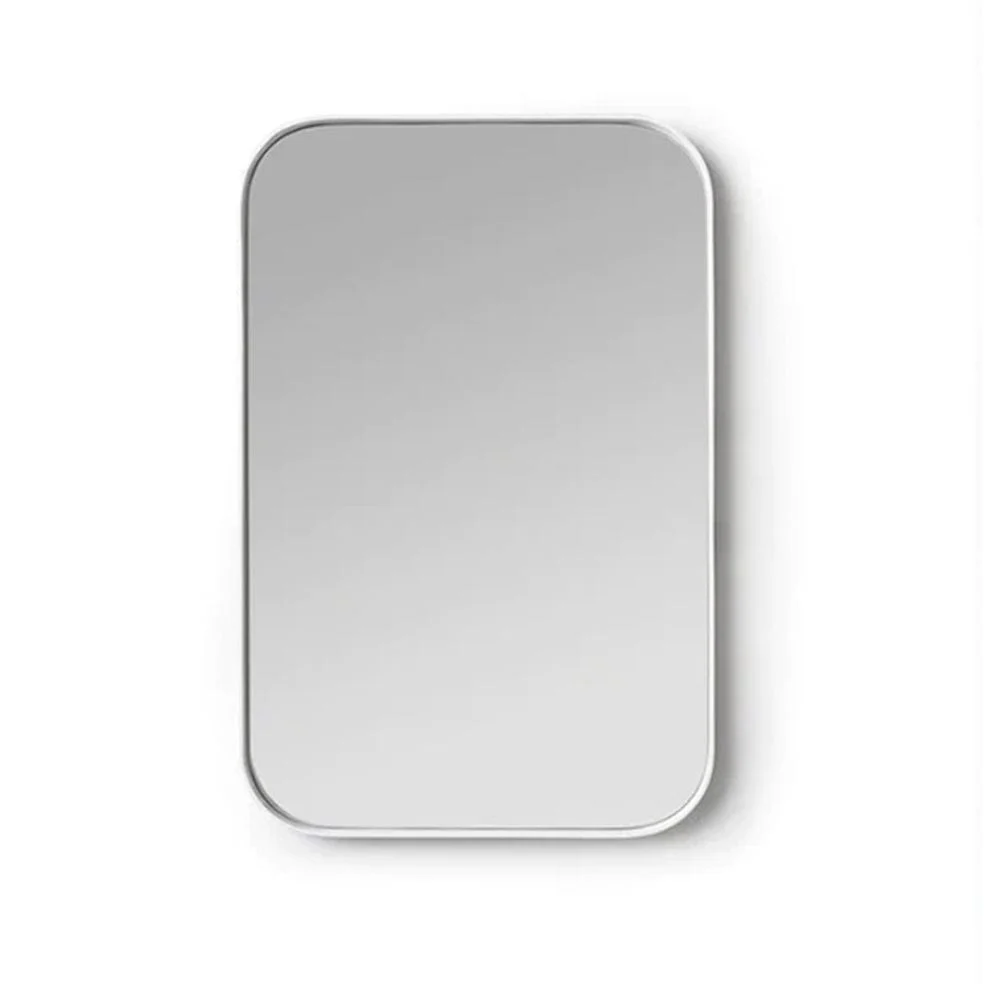 Deep Frame Rounded Rectangle Mirror White | Black