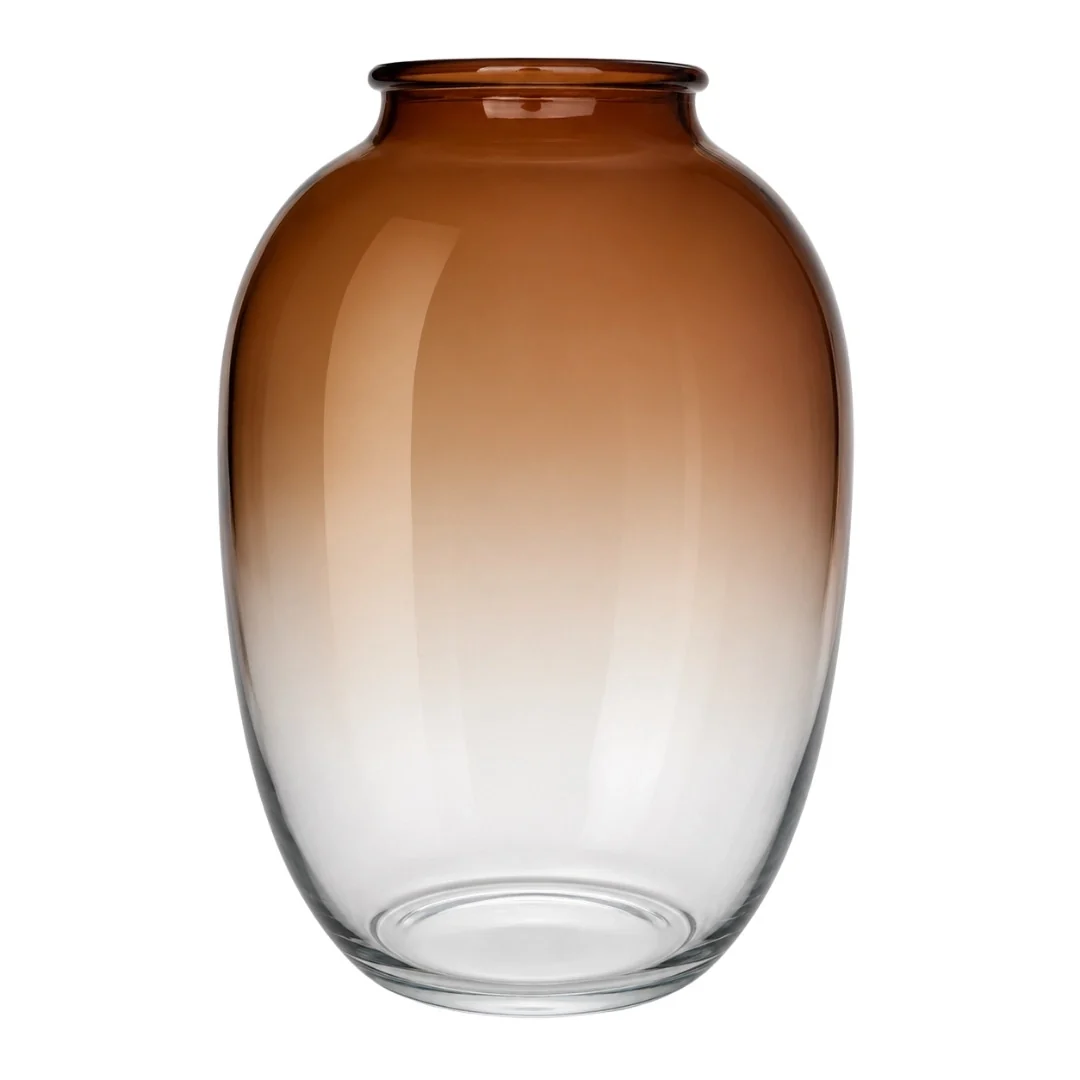 Ombre Oval Glass Vase – Amber  | Blue