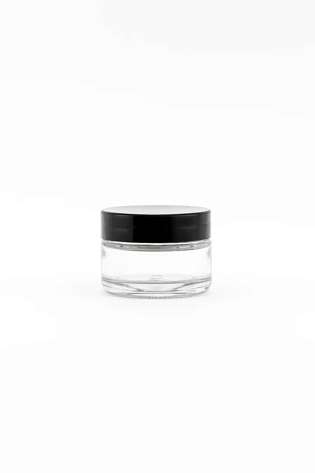 Consol Glass Cosmetic Jar with Black Lid 50ml