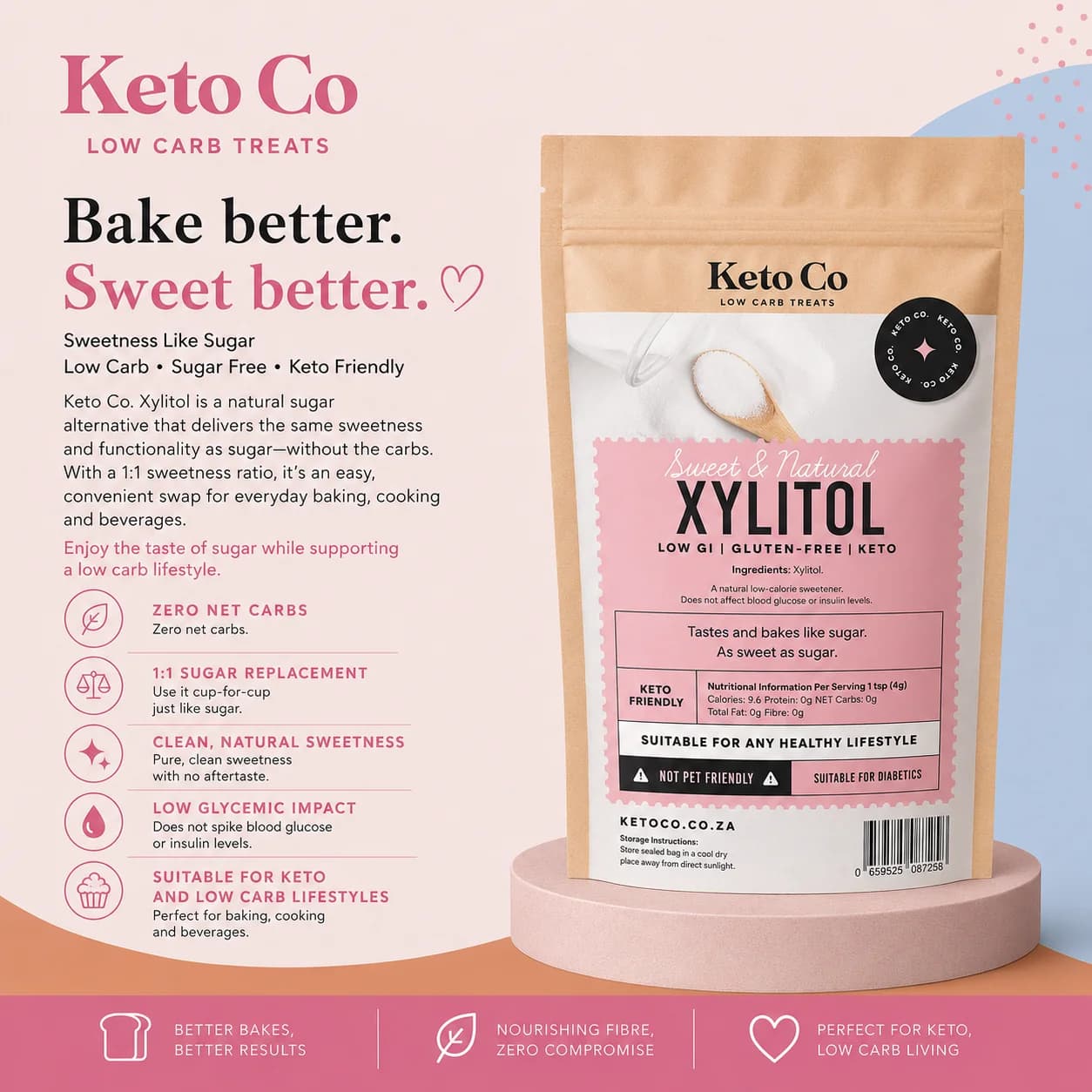 Xylitol Sweetener | Sugar Substitute 1:1 | Keto Co
