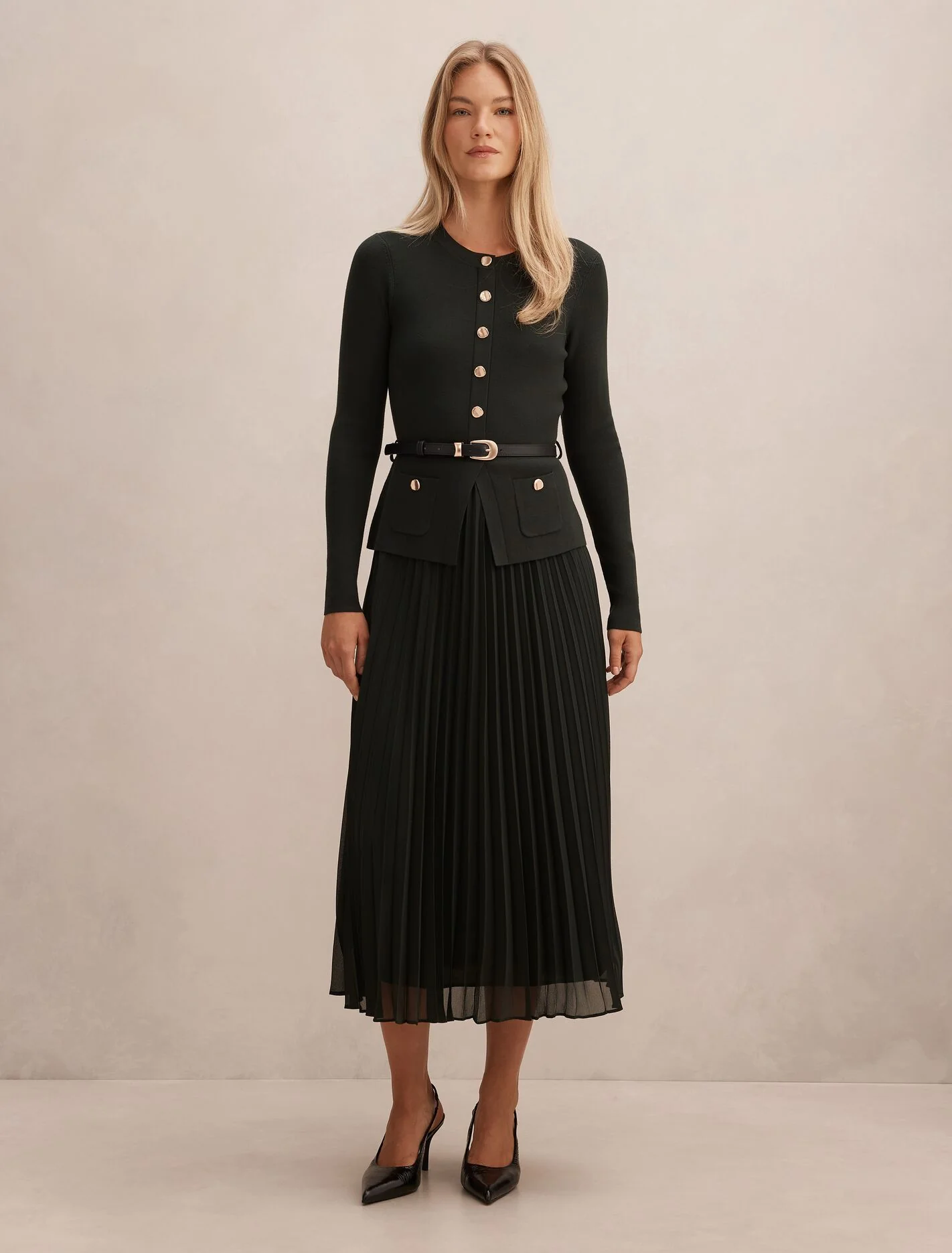 Daphne Long Sleeve Midi Dress