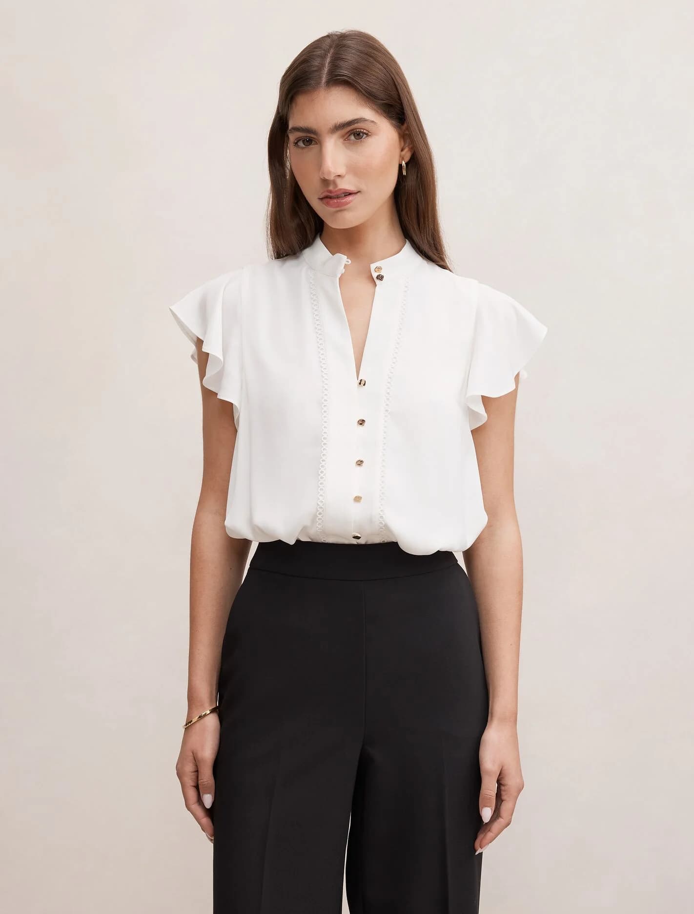 Jennie Flutter Sleeve Blouse