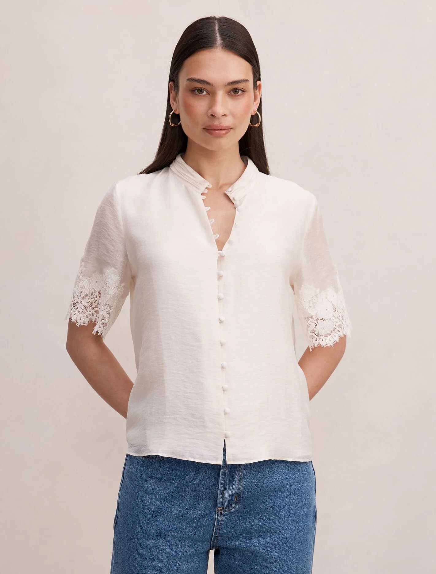 Ana Lace Detail Blouse
