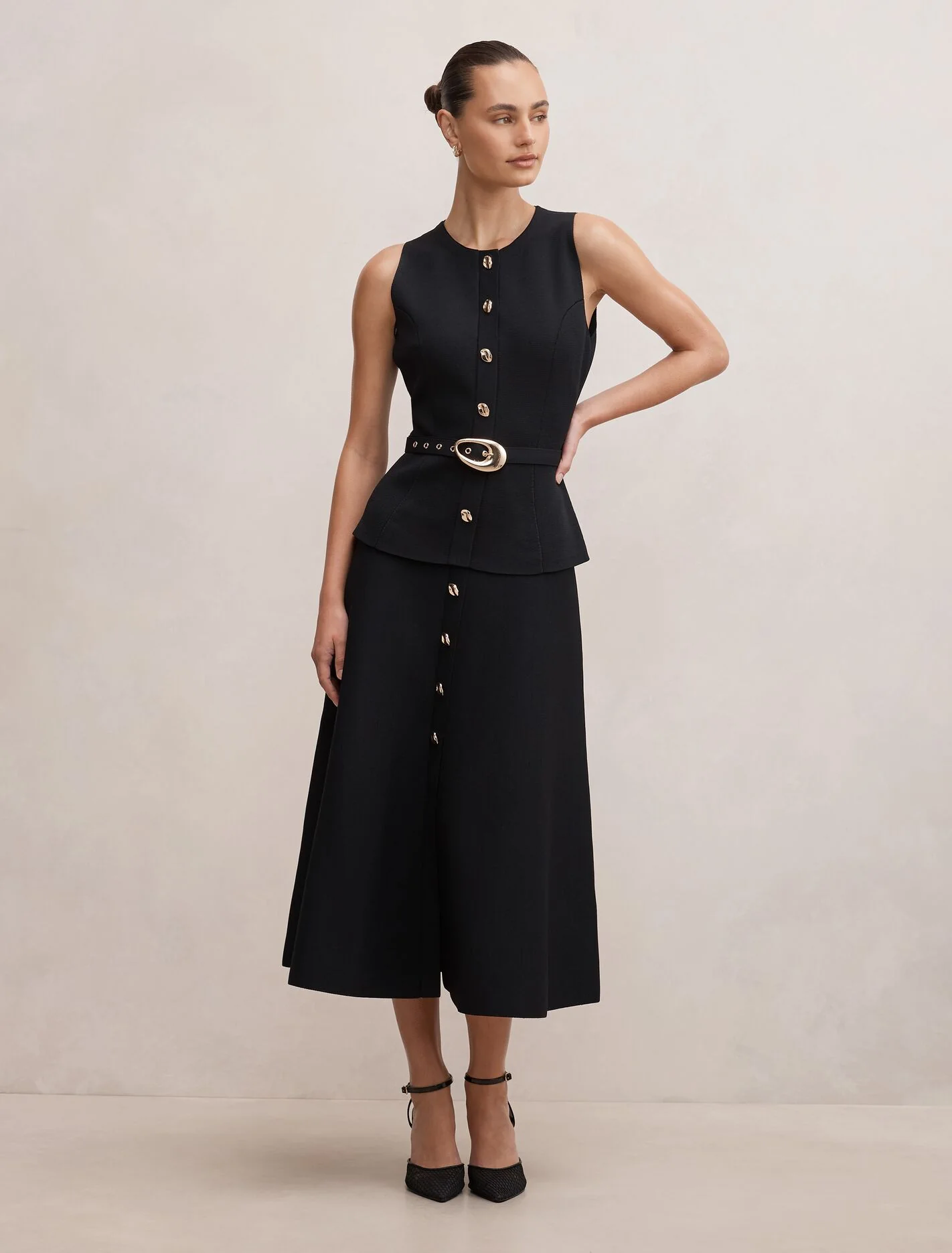 Amelia Layered A-Line Midi Dress