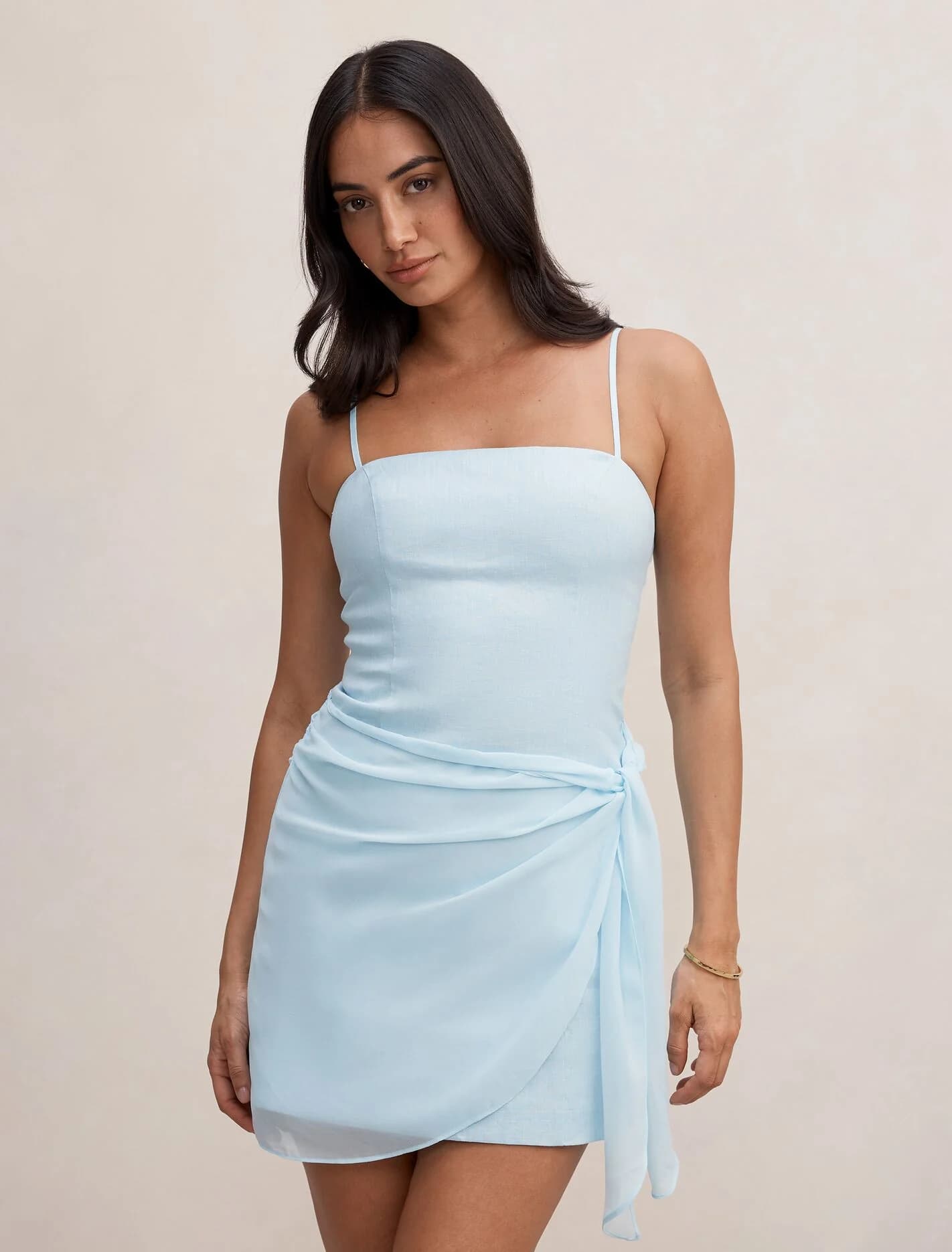 Sienna Linen Sarong Mini Dress
