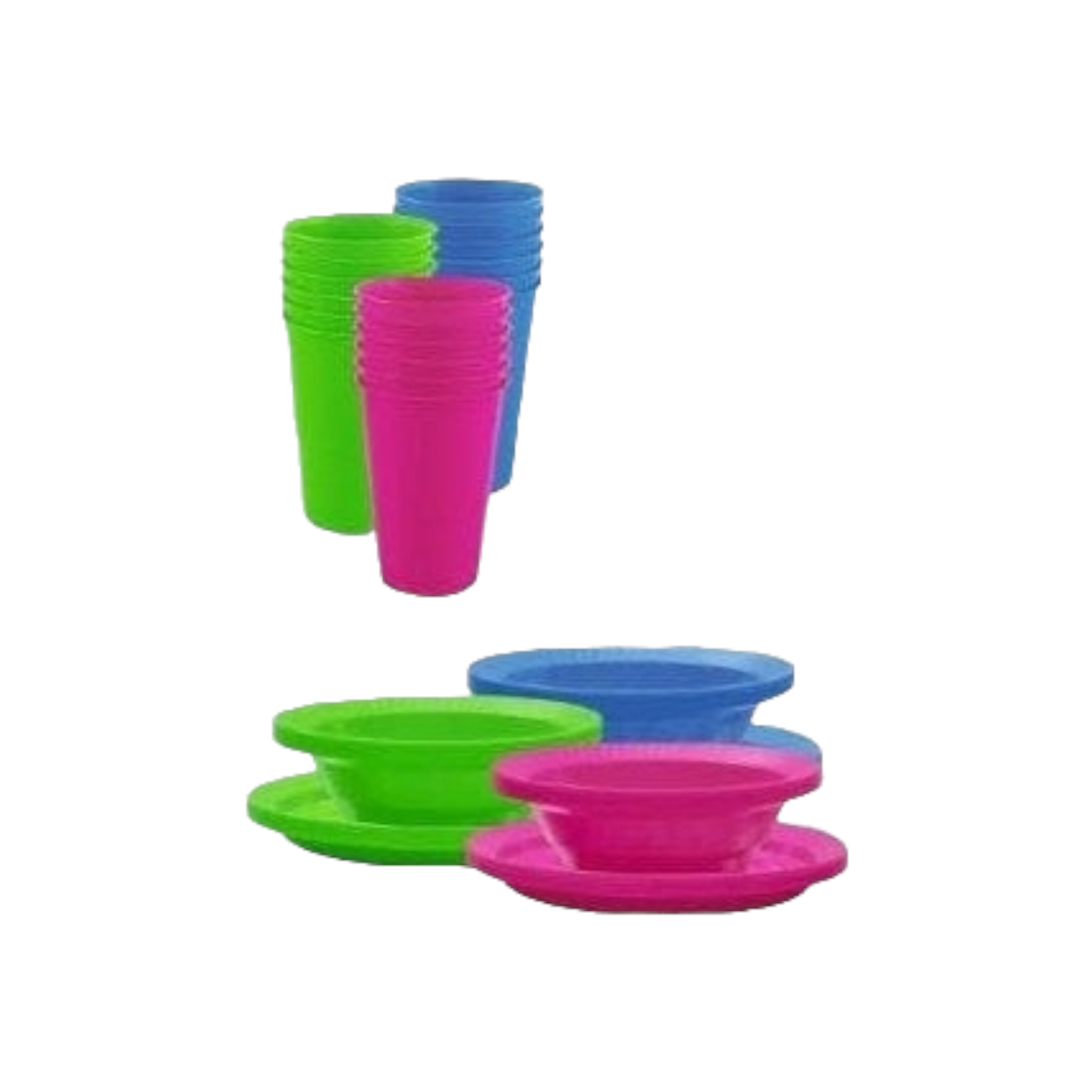 Miss Molly Plastic Party Picnic 12pc Set Bubble