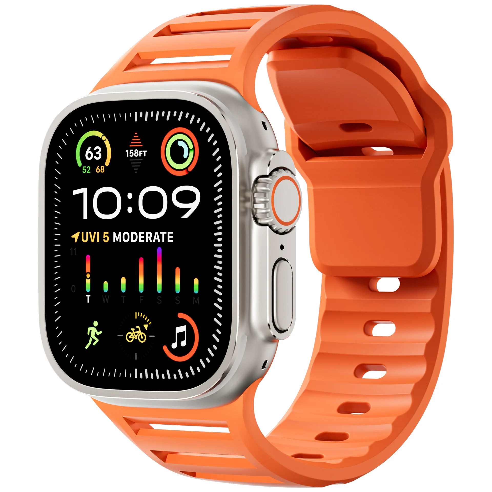 CloudFlex Rubber Strap For Apple Watch Ultra 4-1 / 46mm / 45mm / 44mm
