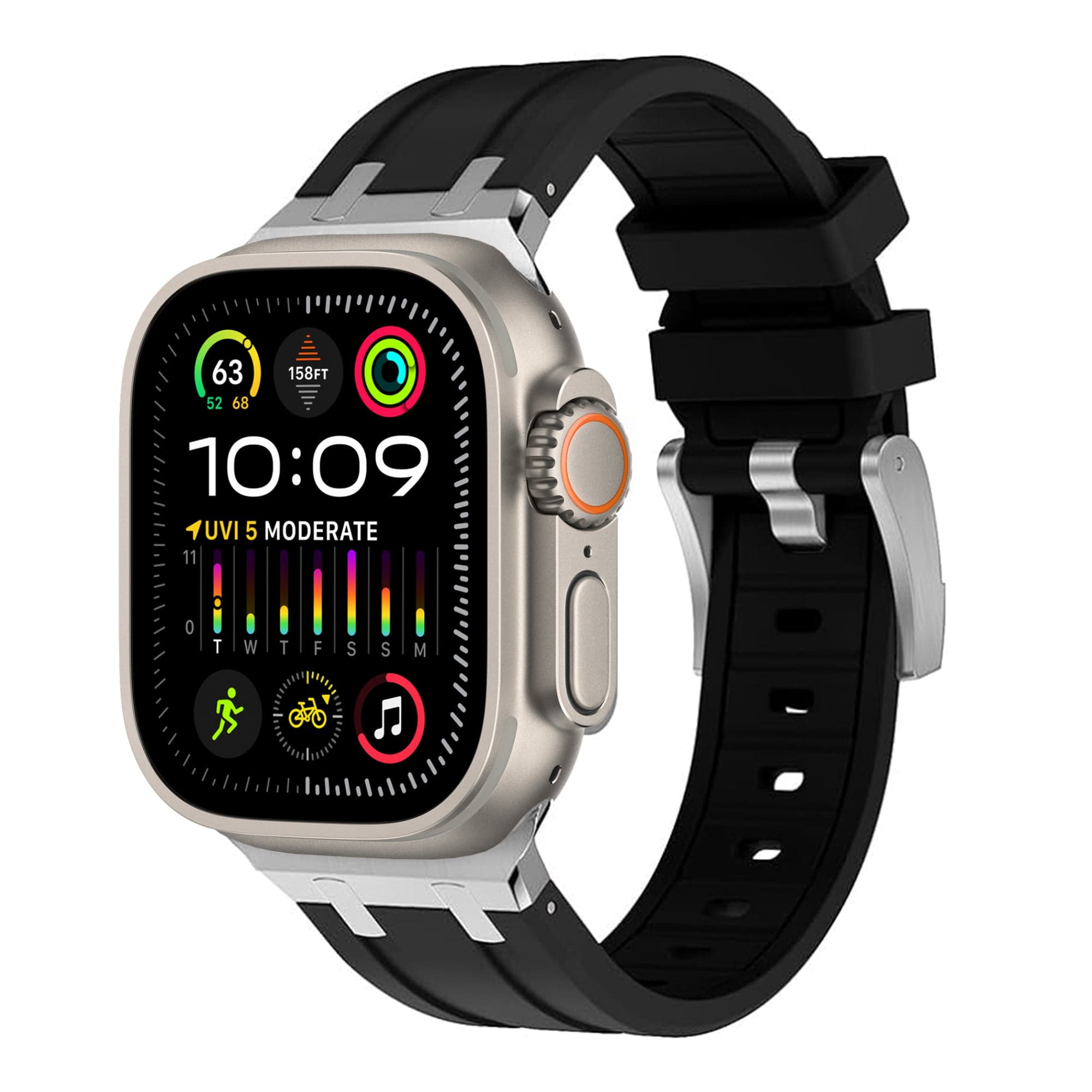 Elite FKM Rubber Strap For Apple Watch Ultra 3-1 / 46mm / 45mm / 44mm