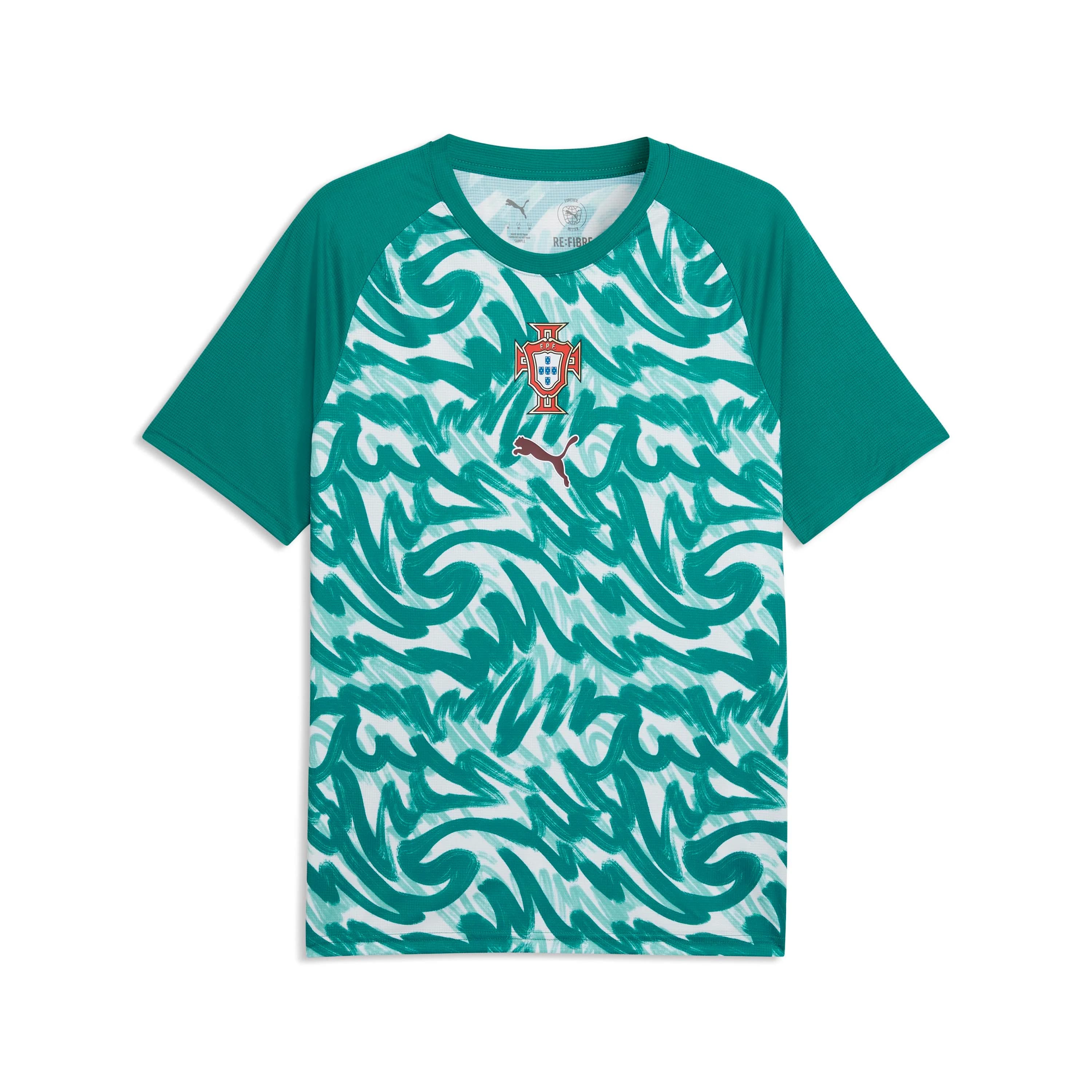 Puma Portugal 26 Warm Up Jersey Green Lagoon