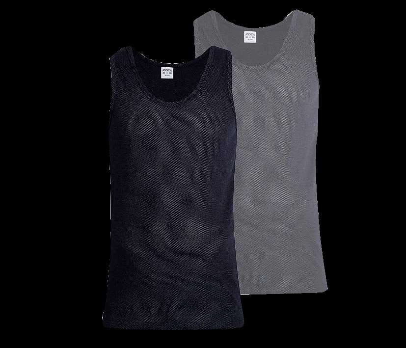 Jockey Black and Grey Vest 2 Pack
