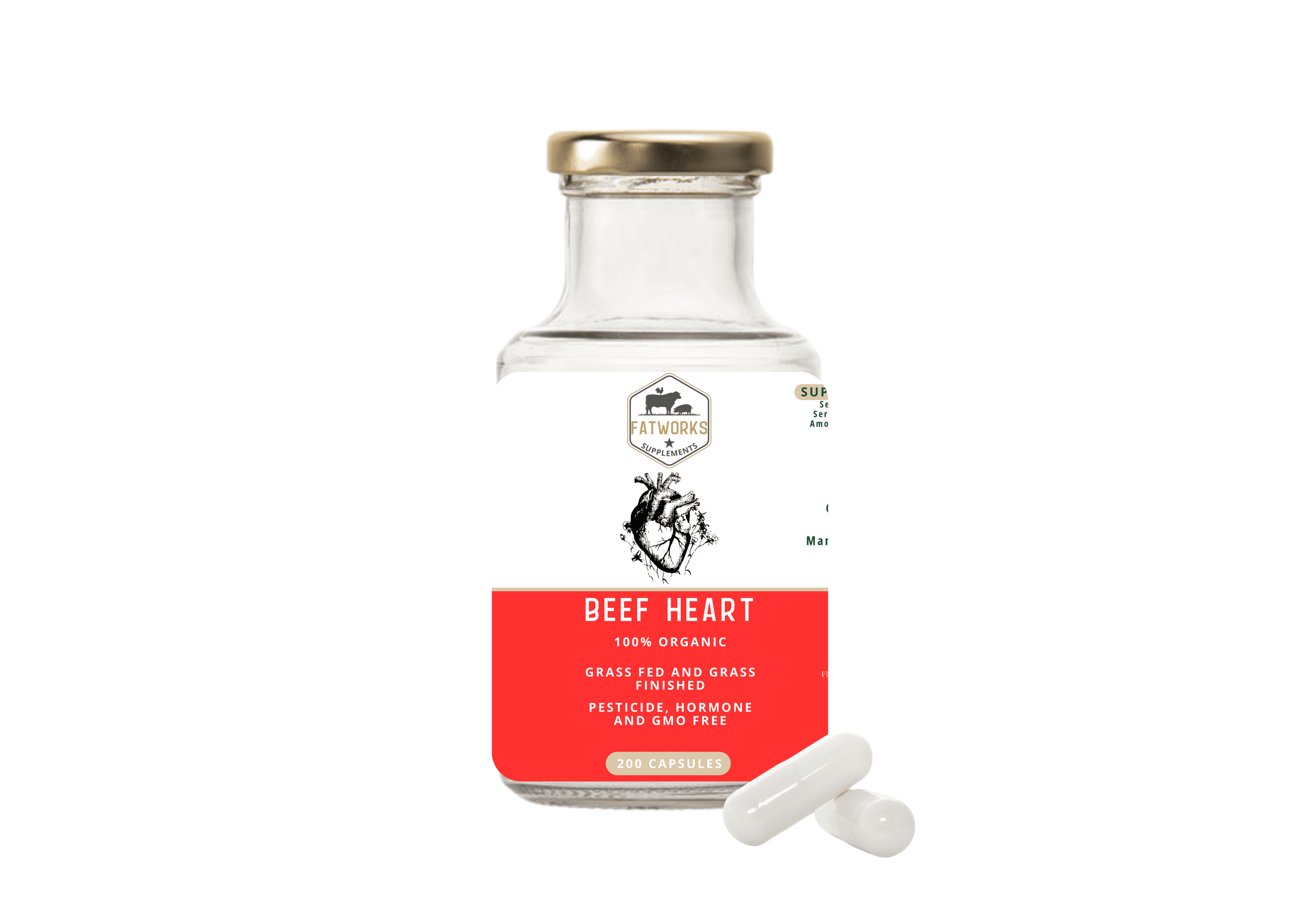 Beef Heart - Grass fed (160 Capsules)
