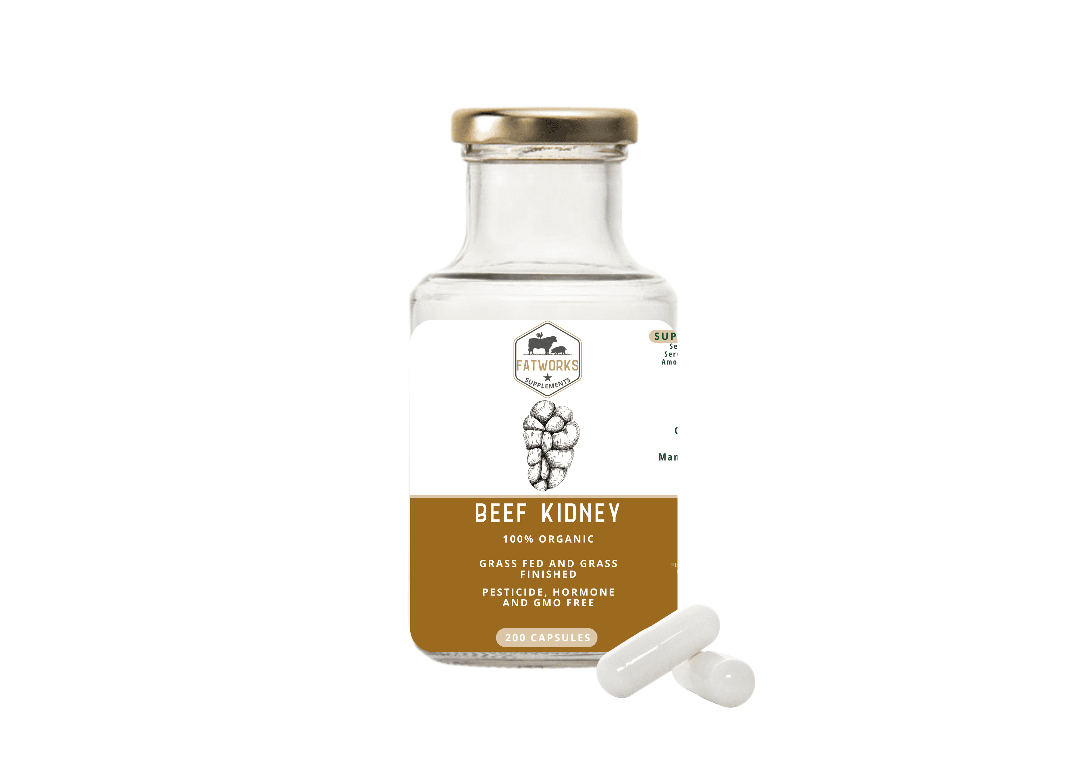 Beef Kidney - Grass fed (160 Capsules)