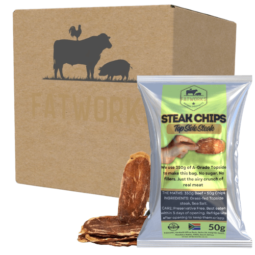 Steak Chips - 100% Premium A-Grade Beef (50g x 4)