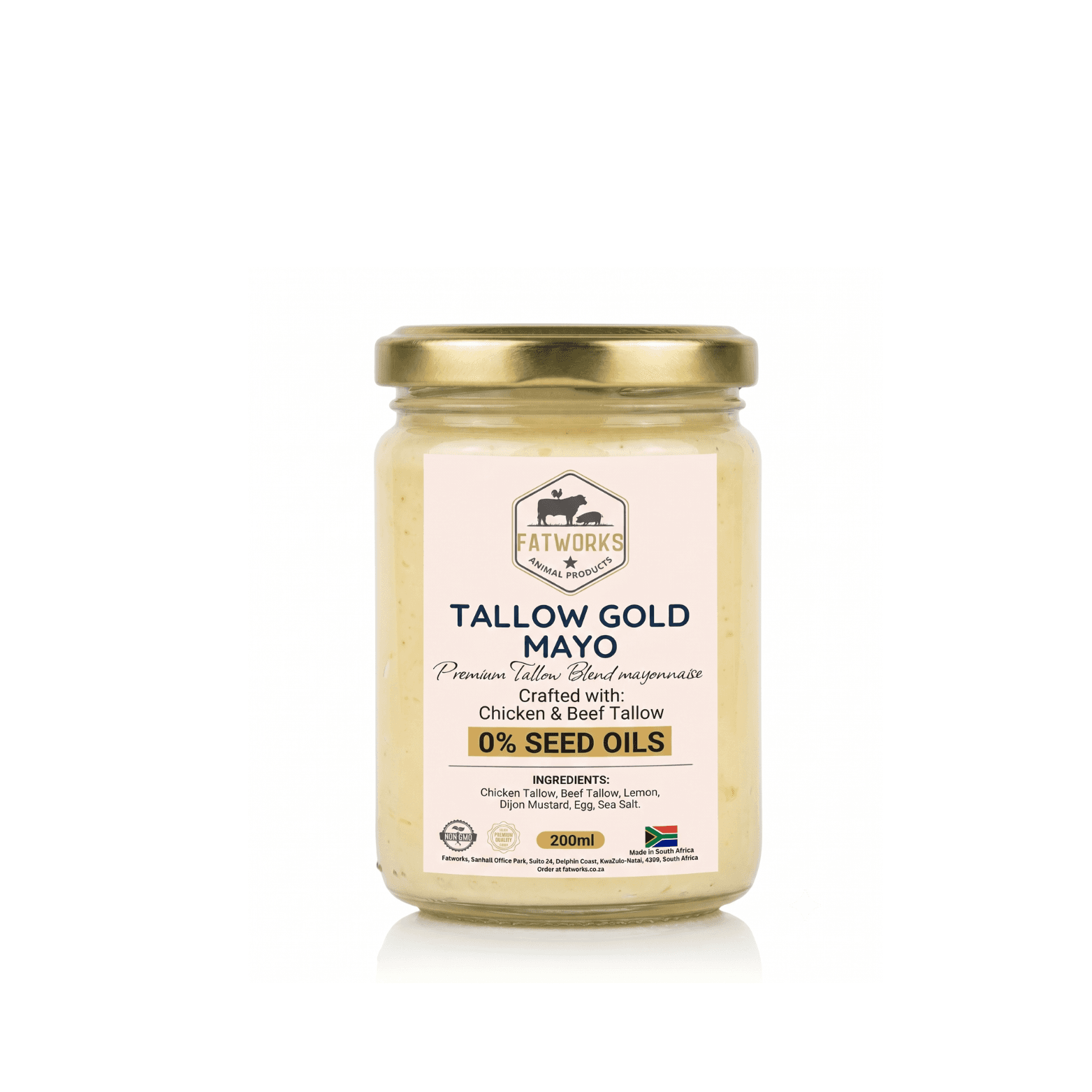 Tallow Gold Mayo (200ml) - Glass Jar Edition