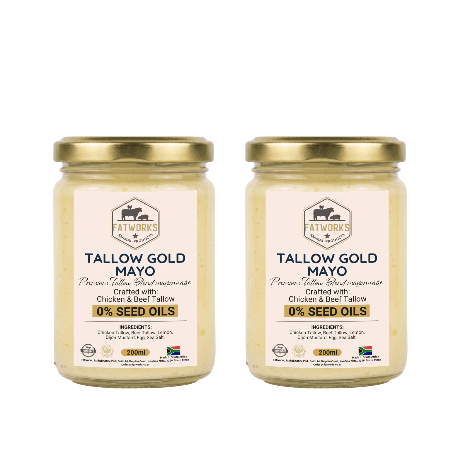 Tallow Gold Mayo (200ml) x 2 - Glass Jar Edition