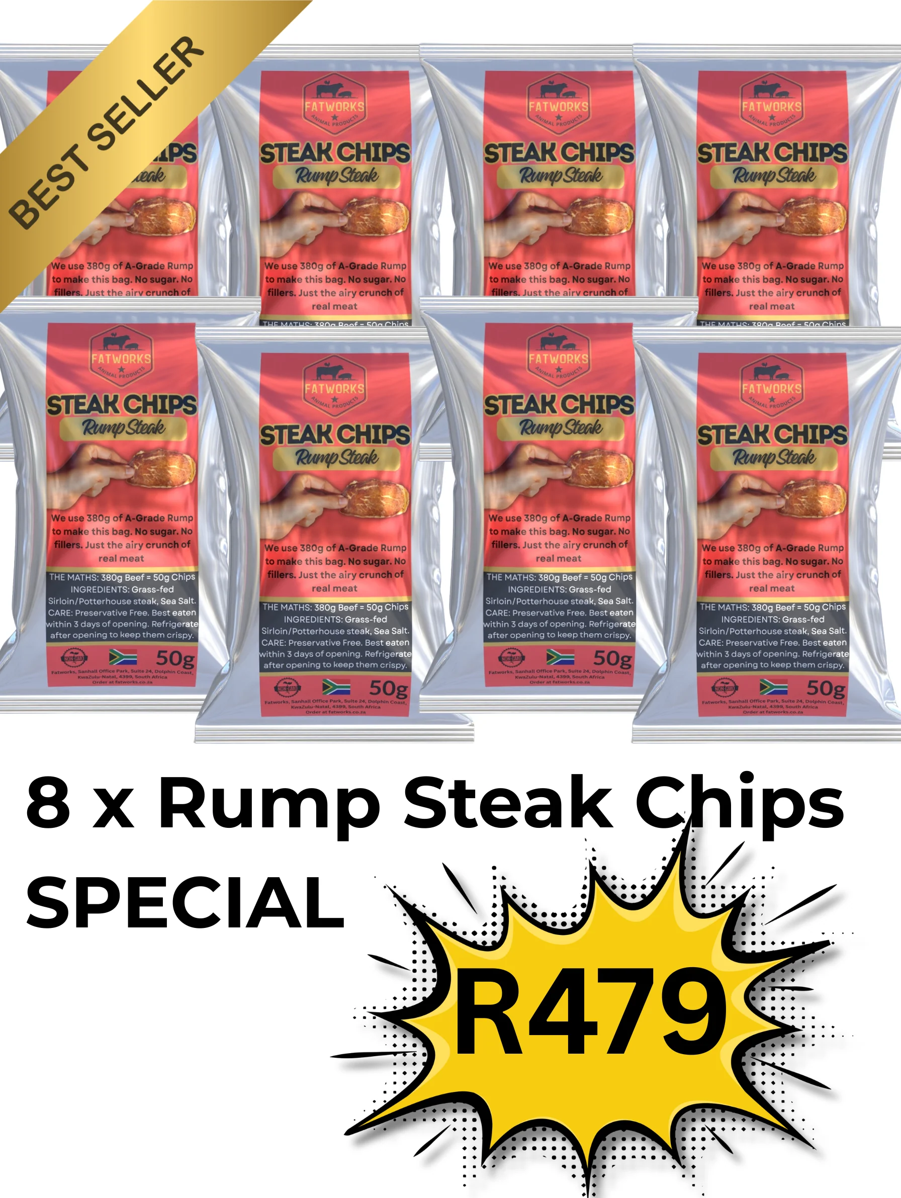 8 x Rump Steak Chips Bundle