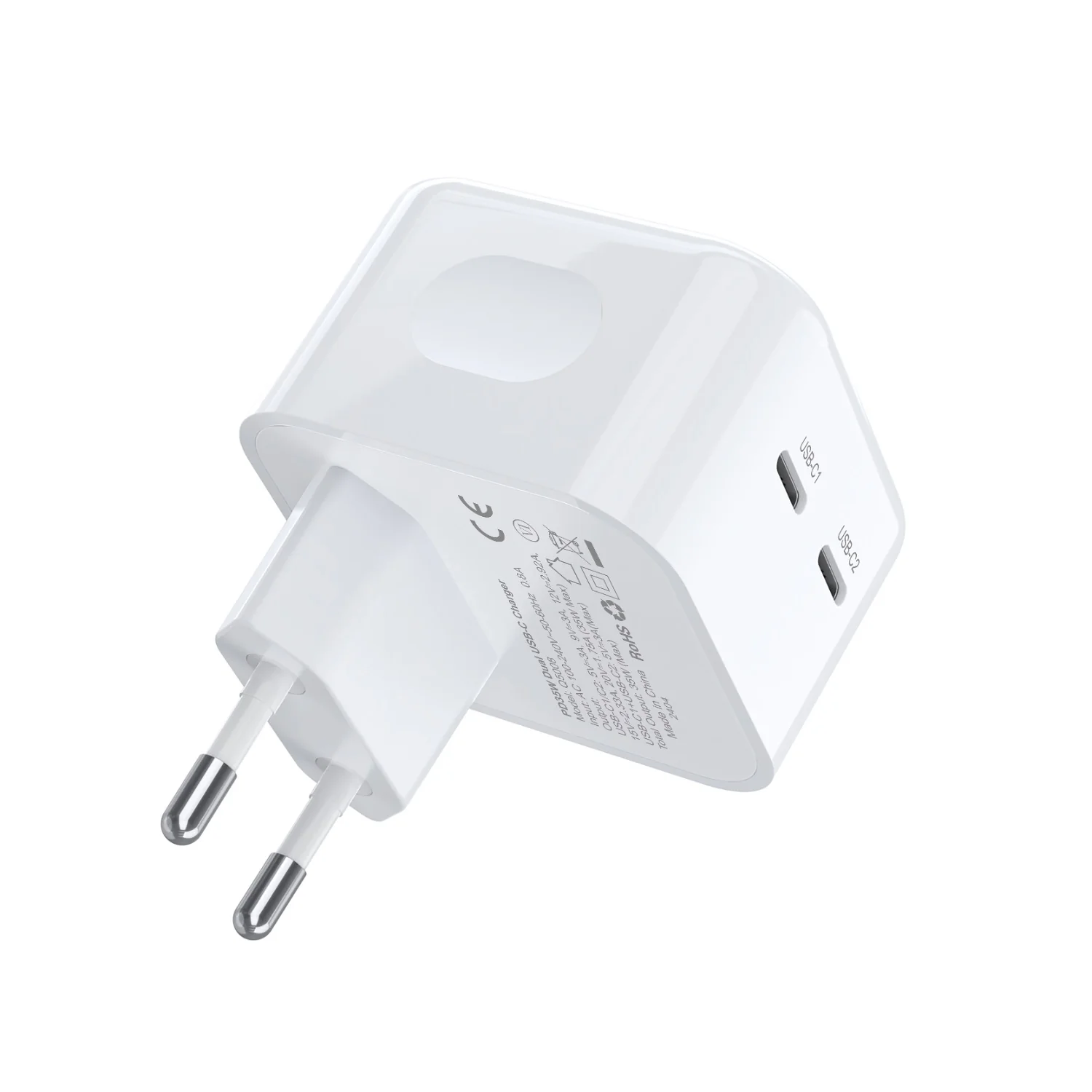 Choetech 2 Port Type C PD Wall Charger - 35W - White (CHO-Q5008-WH)