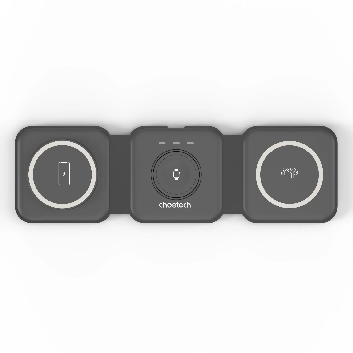 Choetech Foldable 3-in-1 Magnetic Wireless Travel Charger T588-F 15W - Black (CHO-T588-F-BK)