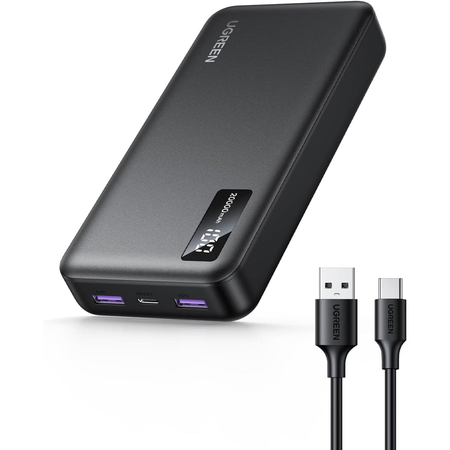 UGREEN 20000mAh PD Power Bank - Black (UG-PB312-25683)