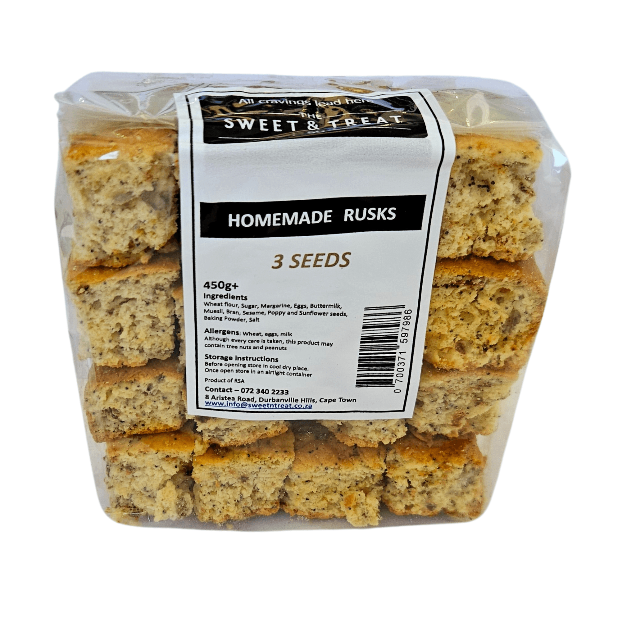 Sweet & Treat 3 Seeds Rusks | 450g