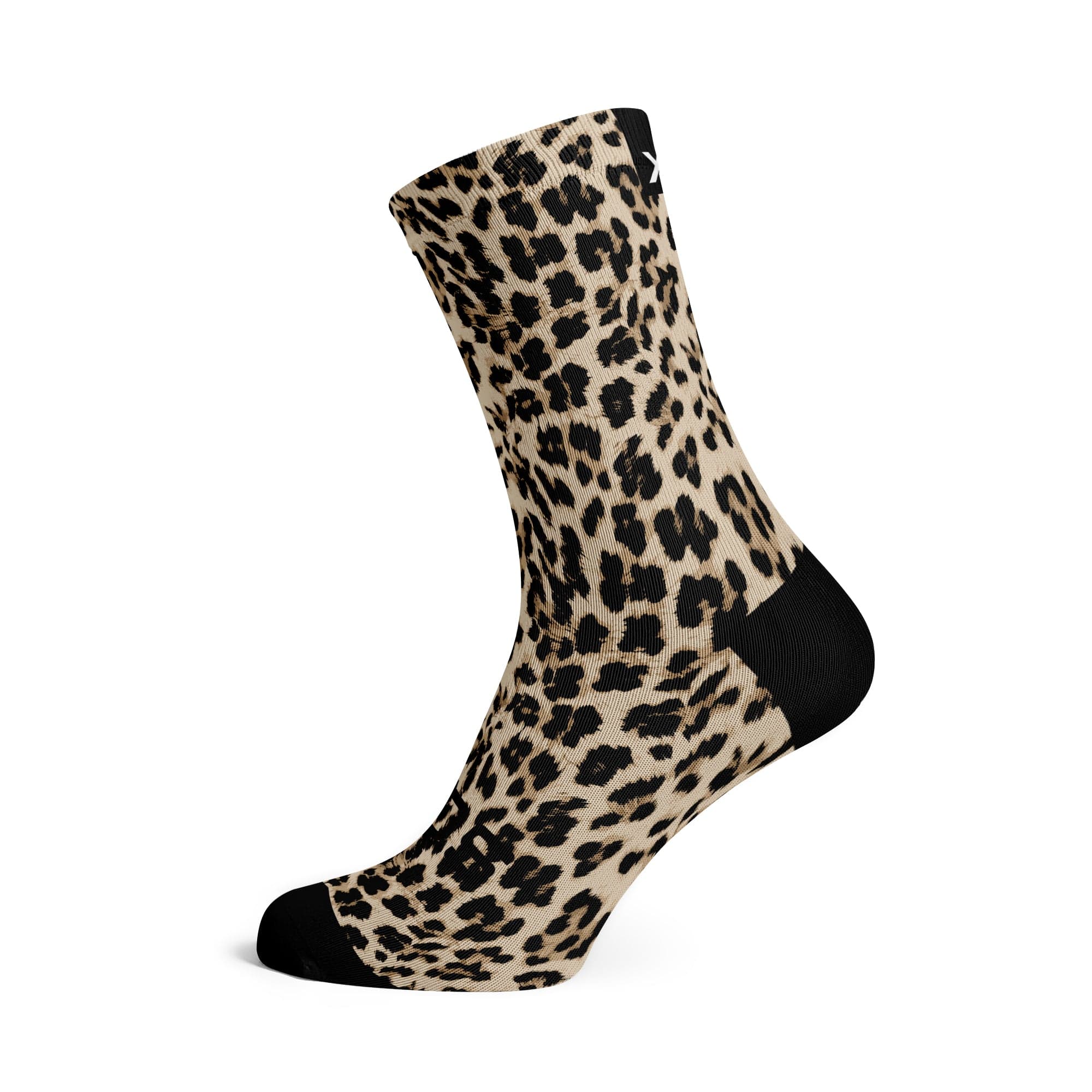 Golden Leopard Crew Socks