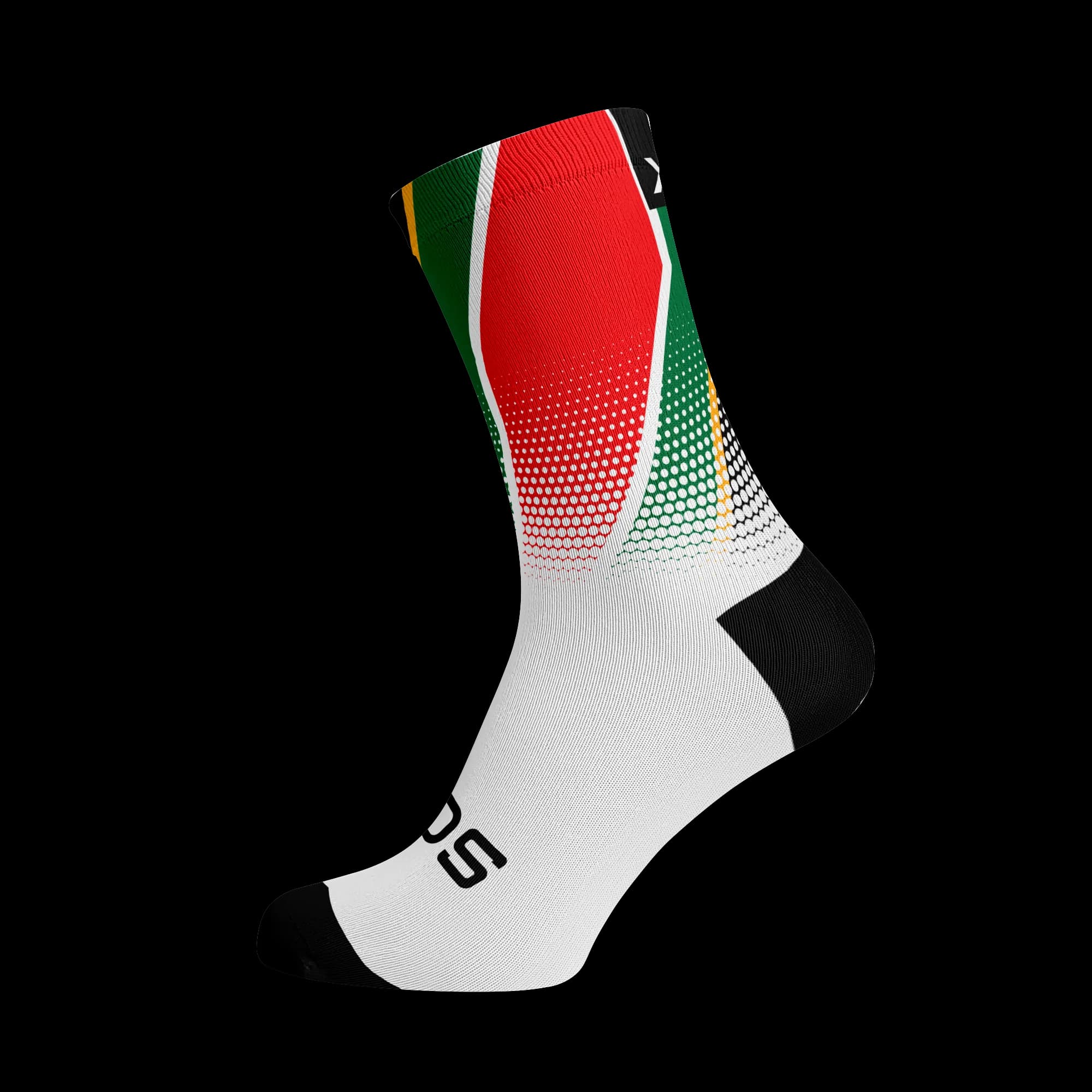 South Africa Flag Crew Socks