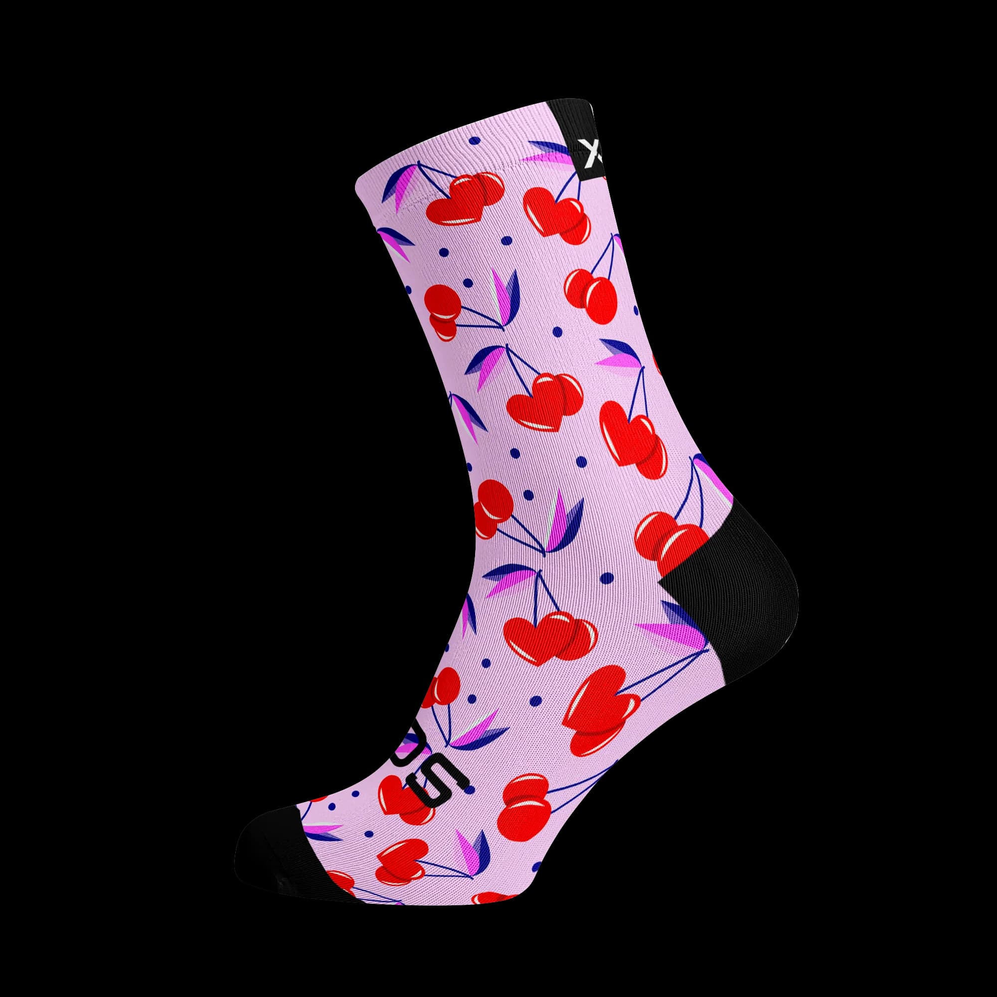 Cherry Pink Crew Socks