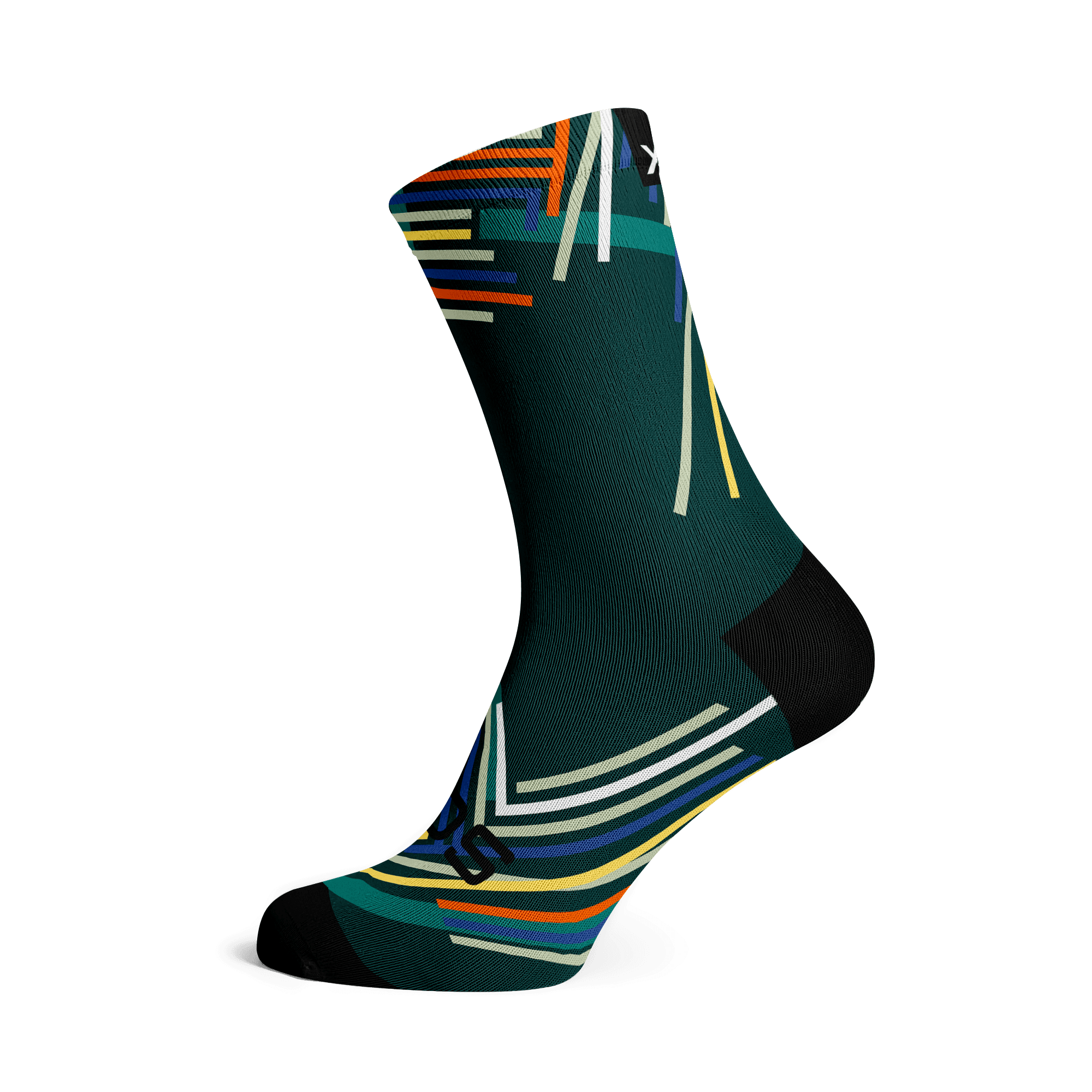 Performance Teal Crew Socks