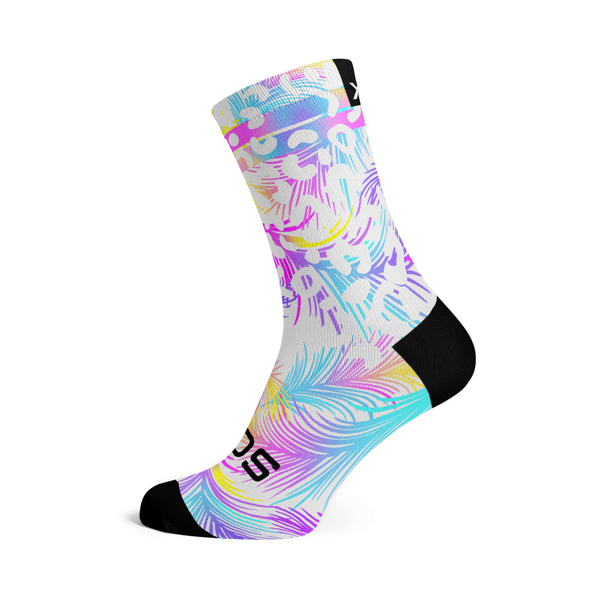 Pastel White Crew Socks