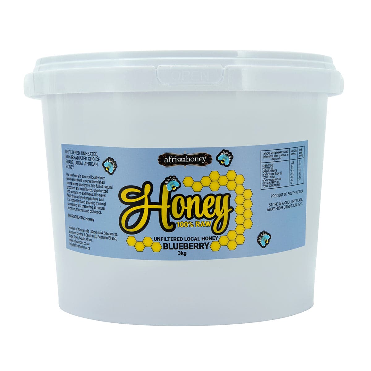 3kg Blueberry Blossom Honey - Raw