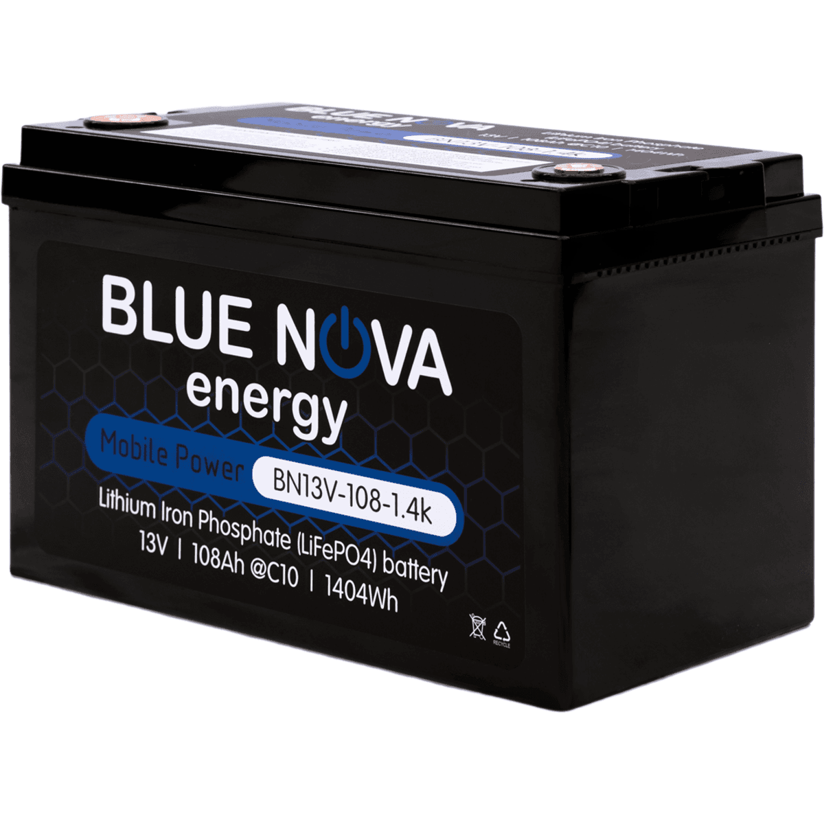 BlueNova BN13V-108-1.4k MPS LiFePO4 Battery